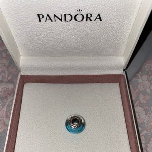 Blue glass Pandora Charm